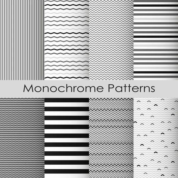 Conjunto de patrones Chevron y Stripes — Archivo Imágenes Vectoriales