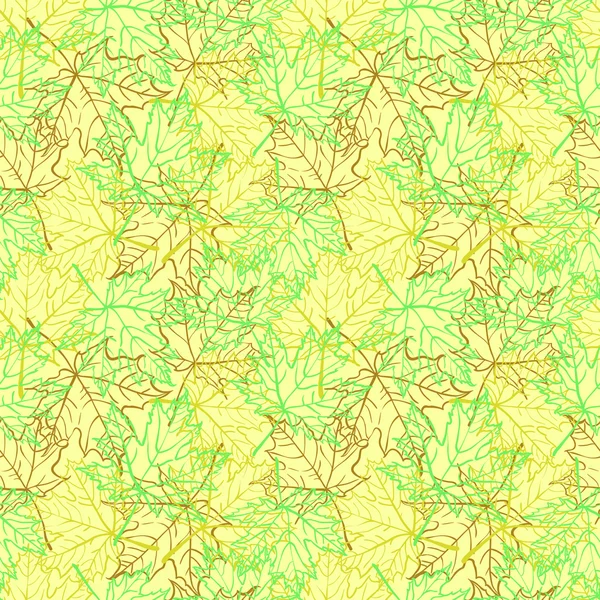 Automne feuille motif sans couture — Image vectorielle
