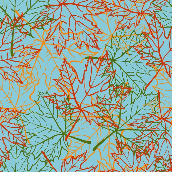 Autumn leaf seamless pattern — Stock Vector