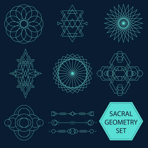 Sakral geometri vektör Set