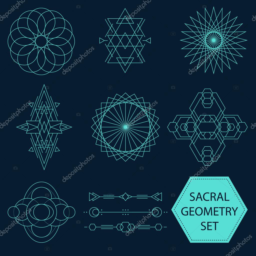 Sacral Geometry Vector Set of ten figures