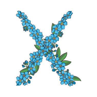 Vektör alfabe unut beni