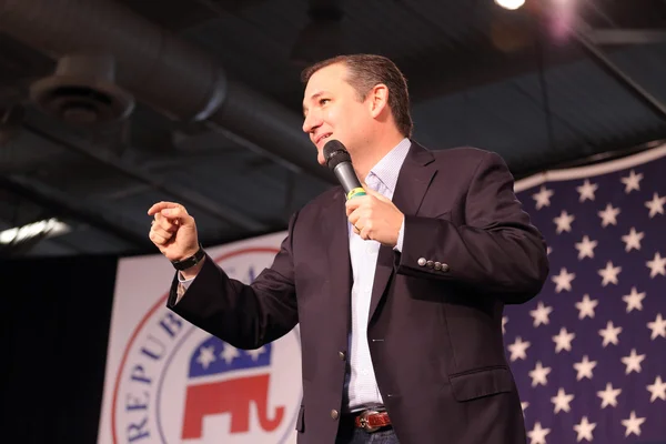 Gerakan Ted Cruz pada sebuah pawai politik di Des Moines, Iowa, pada 31 Oktober 2015 — Stok Foto