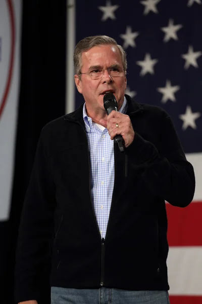 31 Oktober 2015-Des Moines, Iowa. Jeb Bush berbicara — Stok Foto