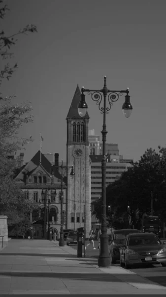 Albany City Hall Albany New York Auto Parcheggiate Persone Attive — Foto Stock