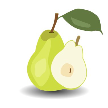 Yeşil armut - vektör çizim