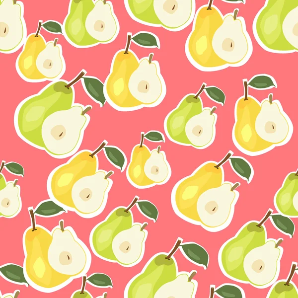 Sarı ve yeşil armut vektör desen