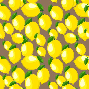 Desen yaprakları ve limon ile.