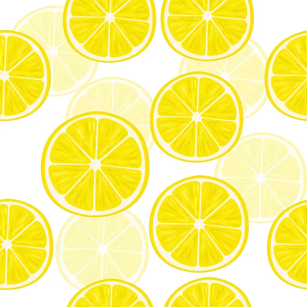 Lemon slices. Pattern. — Stock Vector
