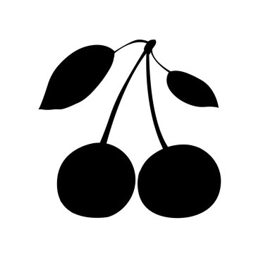 Kiraz simgesi. Kiraz düz simgesi.
