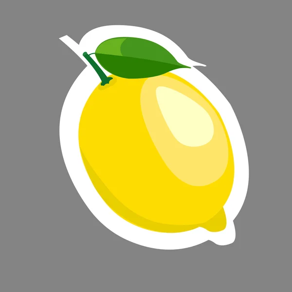 Limón rebanada plana vector ilustración . — Vector de stock