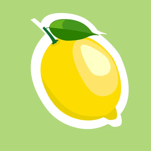 Limón rebanada plana vector ilustración . — Vector de stock
