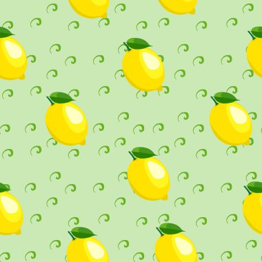 Desen yaprakları ve limon ile.