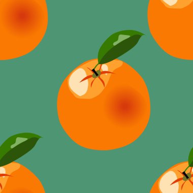 Koyu yeşil arka plan üzerinde turuncu vektör şekli