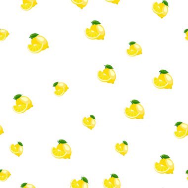 Limon ve beyaz arka plan yapraklarda desen.
