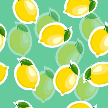 Desen. limon ve yaprakları aynı turkuaz özgeçmişlerine boyutlandırır. Şeffaflık limon.