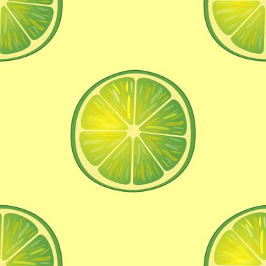 Büyük kireç dilimleri sarı aynı Angles vektör Illustration. Desen.