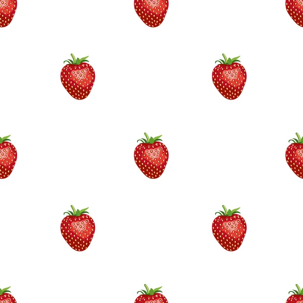 Lezzetli olgun çilek aynı boyutlarda gerçekçi görüntü Desen. Beyaz arka plan