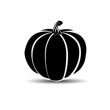 Balkabağı. siluet siyah vektör.