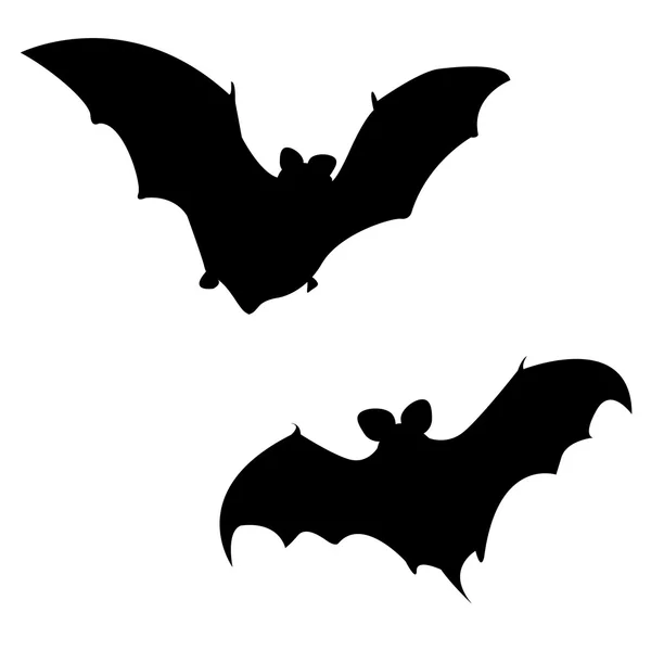Silhouet van Halloween vleermuis, vector — Stockvector