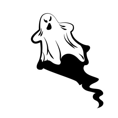 Hayalet çizgi film Halloween vektör çizim