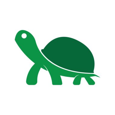 Kaplumbağa logo vektör illüstrasyonu