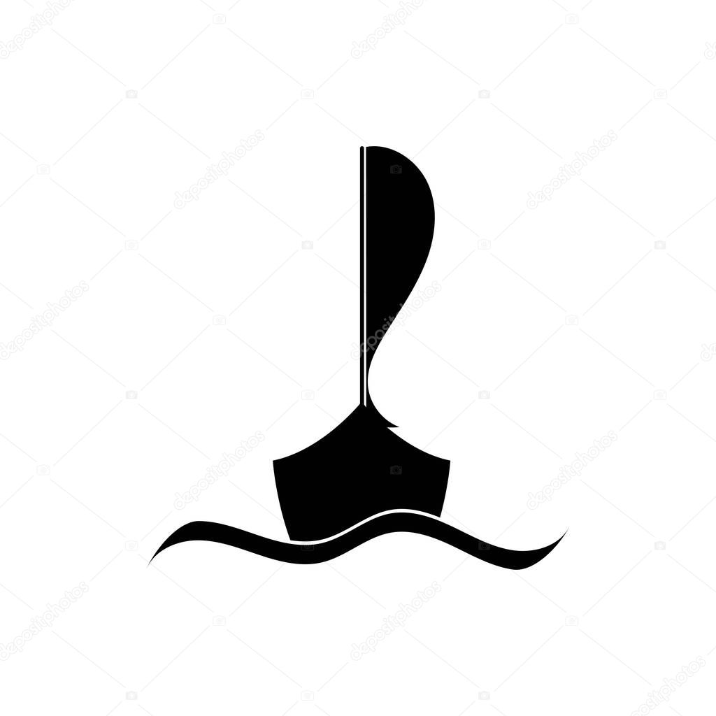 Modern and minimal boat logo icon