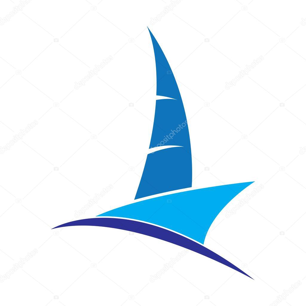 Modern and minimal boat logo icon