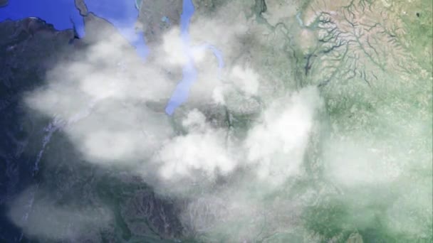 Wolken boven de aarde — Stockvideo