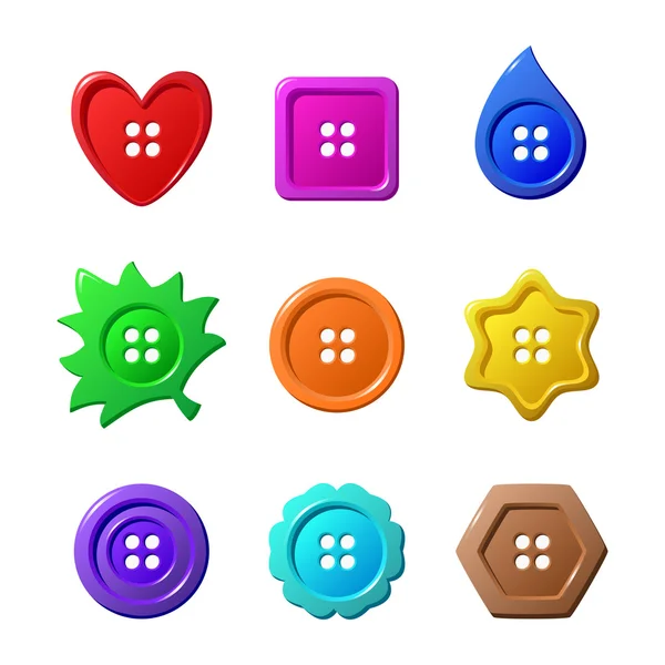 Beyaz arkaplanda dikiş düğmeleri