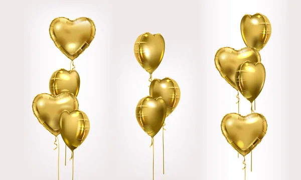 Altın folyo balonları bileşimi ayarlandı