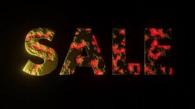 Siyah arka planda Altın İndirim