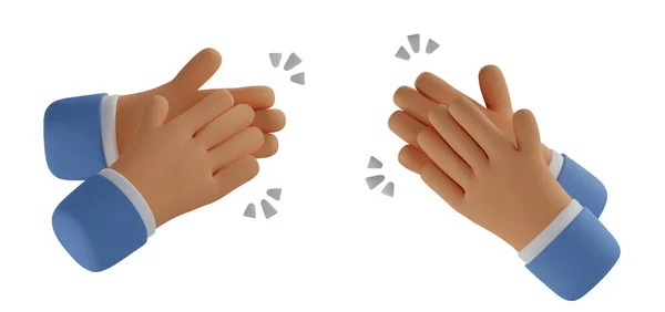 Icône 3d applaudissements mains — Image vectorielle
