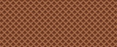 Çikolatalı waffle arkaplan dokusu. Dondurma külahı kusursuz desen