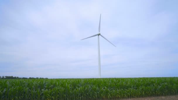 Générateur éolien. Production d'énergie éolienne. Gros plan de l'éolienne — Video