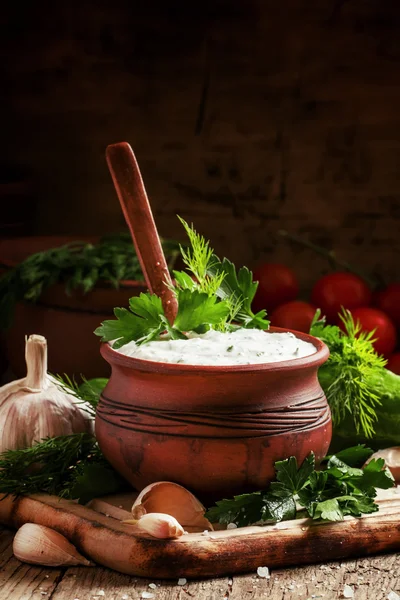 White Middle East sauce — Stockfoto