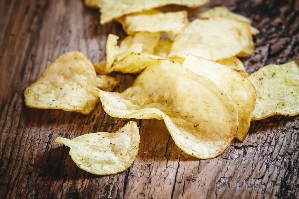 Potato chips, unhealthy food — Stock Photo, Image