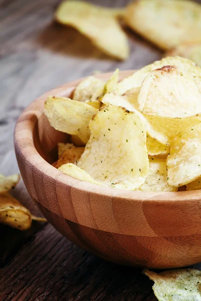 Aardappels, chips, ongezond voedsel — Stockfoto