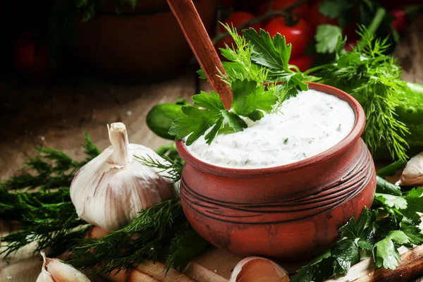 White garlic sauce — Stock Photo, Image