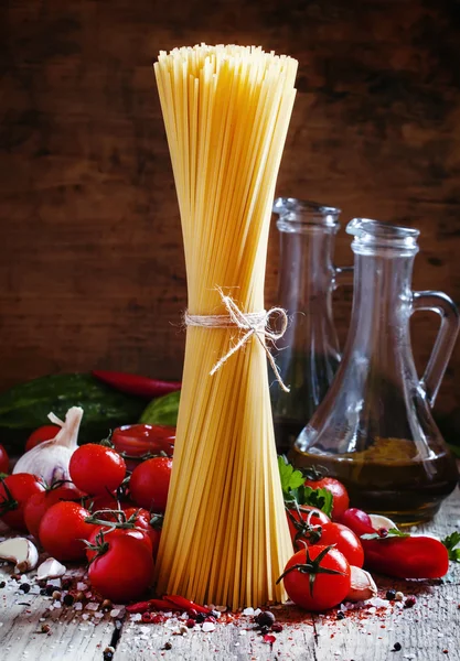 Spaghetti e pomodorini — Foto Stock