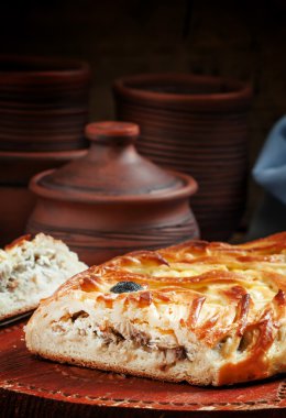 Balık ve yumurta ile pasta