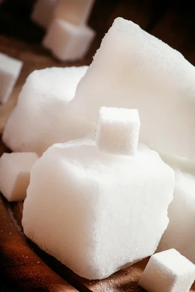 Large pieces of white refined sugar — Stock Photo, Image