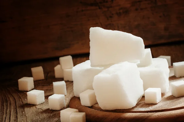 Large pieces of white refined sugar — Stock Photo, Image