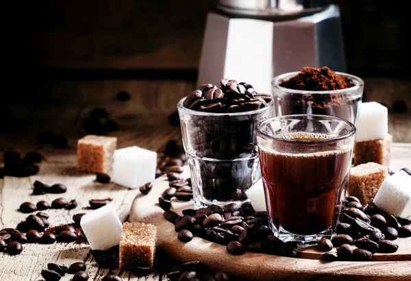 Trei tipuri de cafea — Fotografie, imagine de stoc