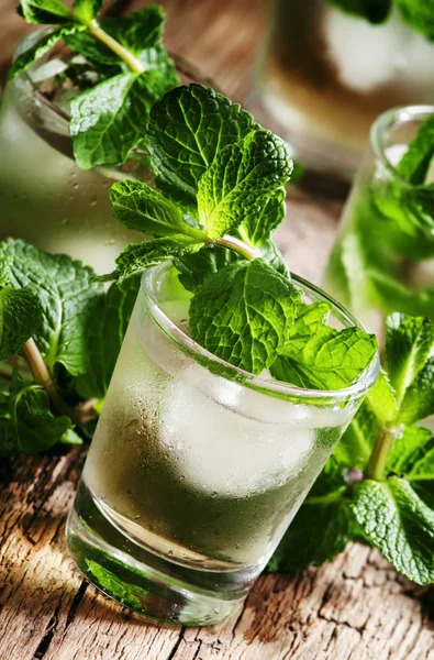 Alkoholischer Cocktail, Minztee mit Rum — Stockfoto