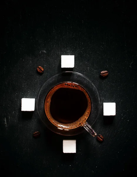 Cup of black coffee — Stock Photo, Image