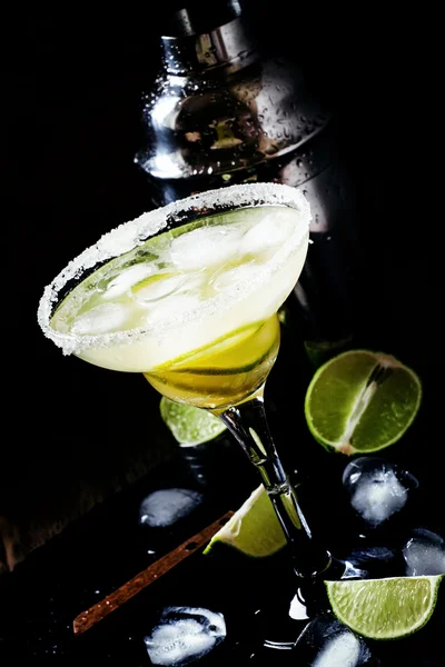 Lime Daiquiri in un bicchiere decorato con zucchero — Foto Stock
