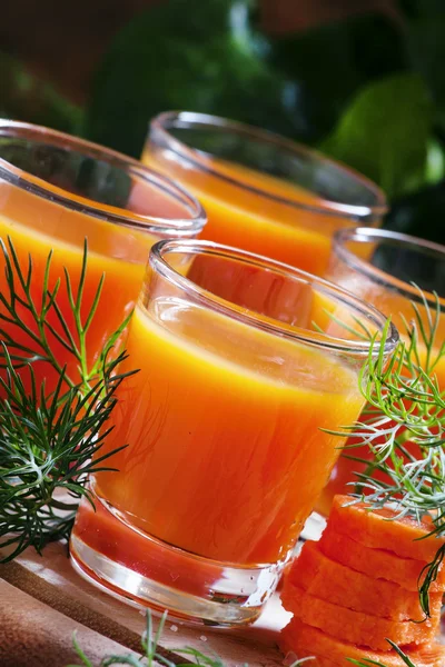 Freshly squeezed Carrot smoothie — Stock Photo, Image