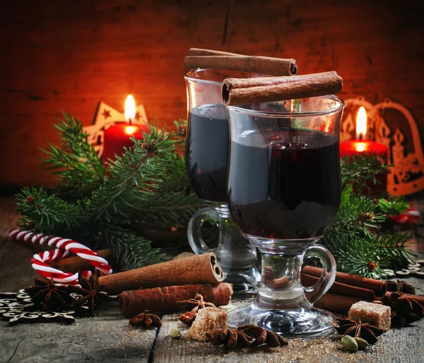 Noel ve Yeni Yıl mulled şarap — Stok fotoğraf