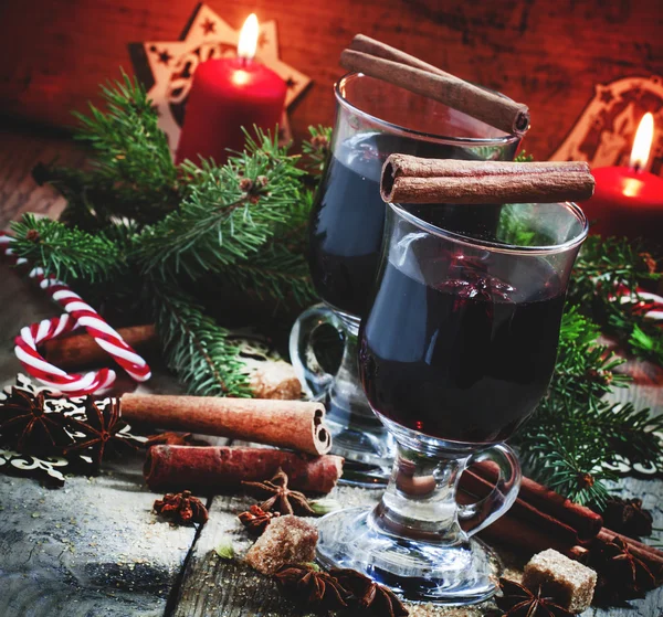 Χριστούγεννα και Πρωτοχρονιά κρασί — Φωτογραφία Αρχείου